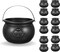 Black Cauldron Plastic 12 Mini & 1 Large 7"- for Halloween Cauldron Black Candy Bucket for Trick or Treat Container for Kids Table Décor Kids Party Favors Supplies By 4E's Novelty